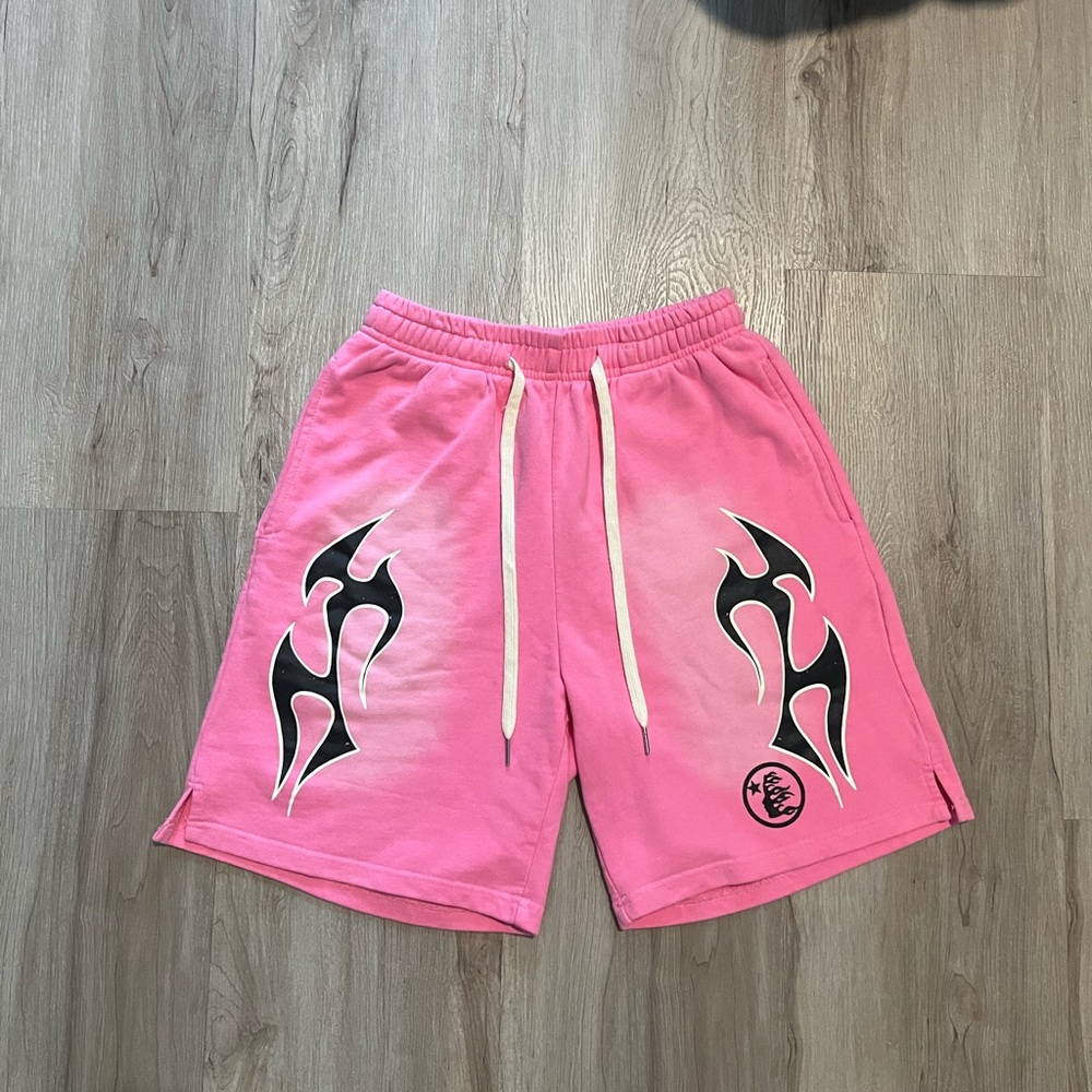 HELLSTAR Pink Flame Shorts